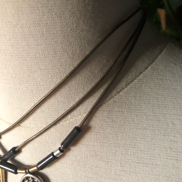 Chico’s multi strand choker statement necklace multi layer beaded - Picture 6 of 10